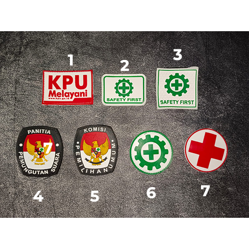 Patch rubber logo kpu - patch rubber logo safety