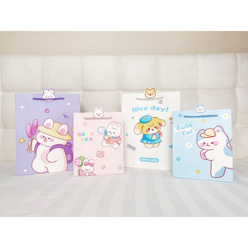 

Paper Bag Fancy Estetik Cute Cat KT-003/ Tas Kado / Tas Souvenir