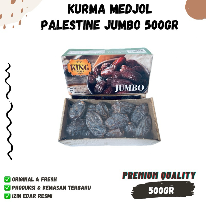 

KURMA MEDJOUL PALESTINA 500gr PREMIUM Korma Mejool Palestine Mejoul Menjol Medjol Medjool Palestin