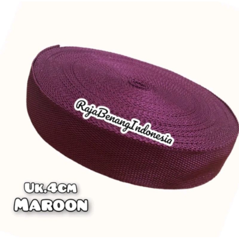 Termurah webbing PP / tali Webbing / tali PP / pita PP / Ukuran 2,5cm , 4cm / Panjang 25 mtr/roll.