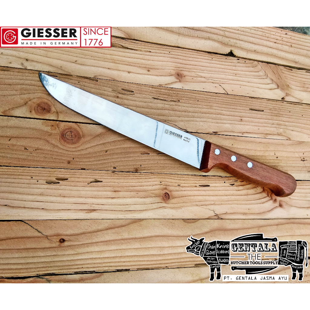 Pisau Giesser Butcher/Sembelih 21CM Bubinga Wood handle