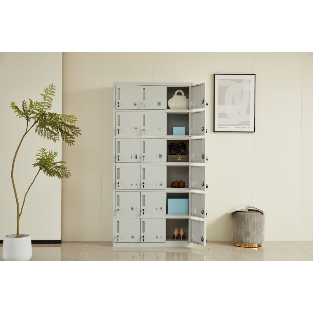 Loker Besi 18 Pintu - Lemari Locker Besi