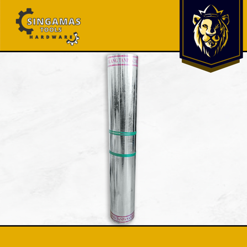 GAJAH ABADI Seng Plat Talang Galvanis 0,2mm x 90cm - per Roll