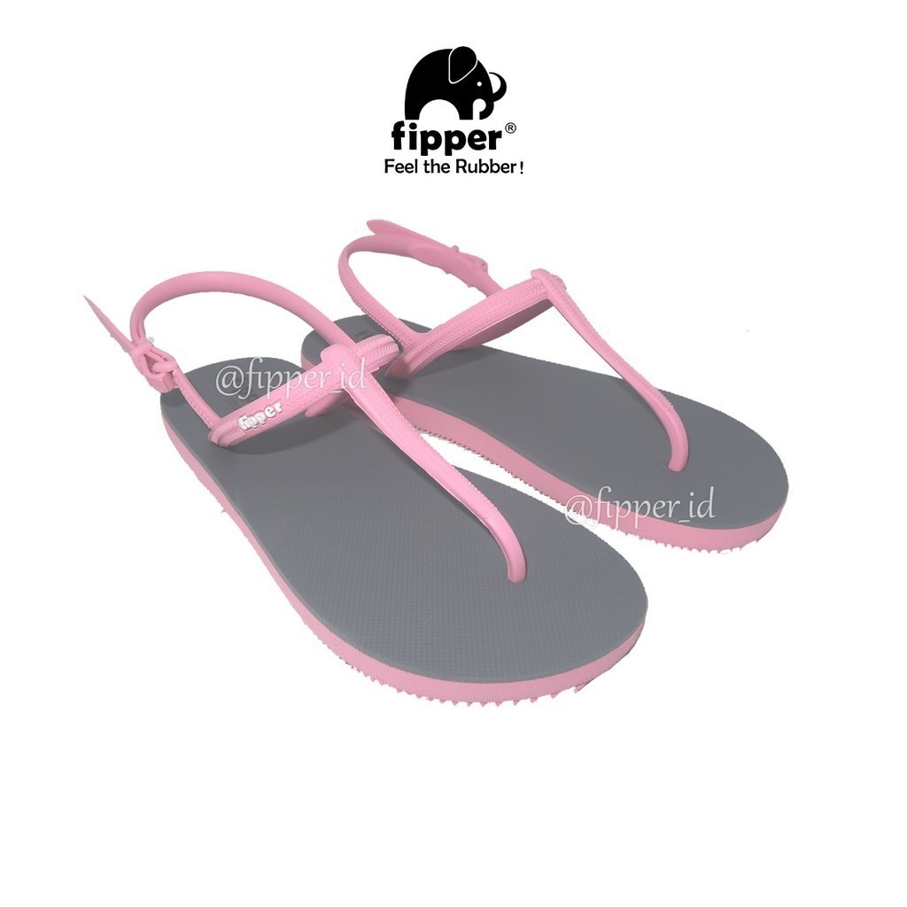 Fipper - Strappy Grey Light / Pink Light
