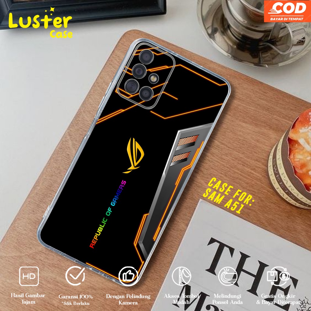 Case SAMSUNG A51 Casing SAMSUNG A51 Motif ROG - Softcase Premium - Case Hp - Casing Hp - Case bening