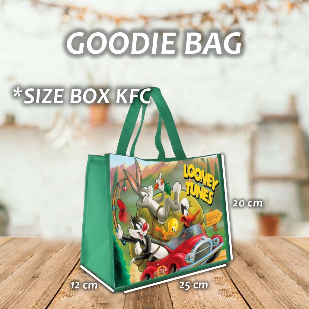 

Tas Ultah motif LOONEY TUNES Goodie Bag Souvenir Ulang Tahun Aqiqah Nama Foto Kartun Anak Lucu kode # 02
