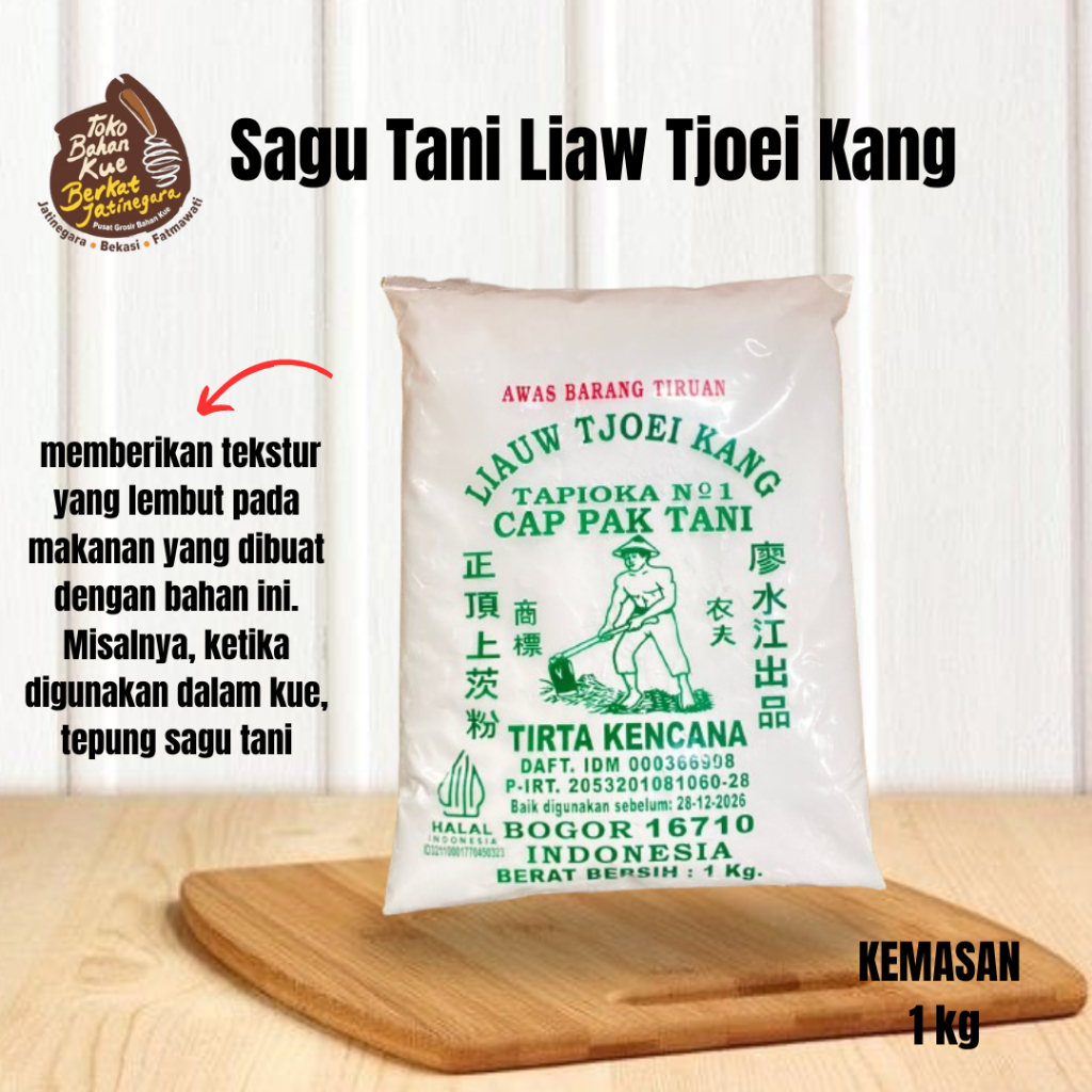 

TEPUNG TAPIOKA LIAUW TJOEI KANG 1KG / SAGU TANI