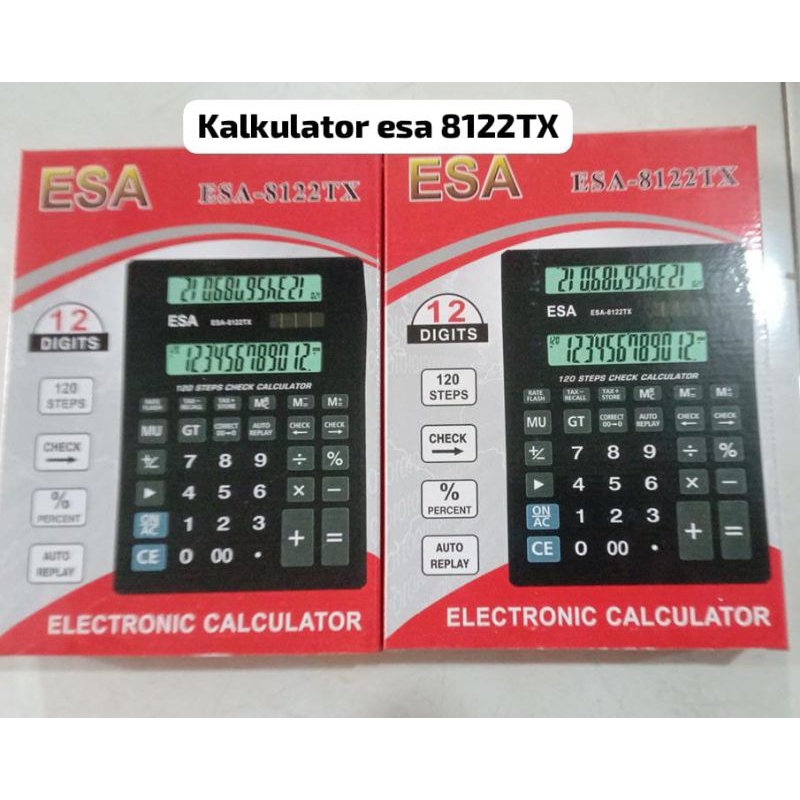 

kalkulator 2 layar esa 8122TX..