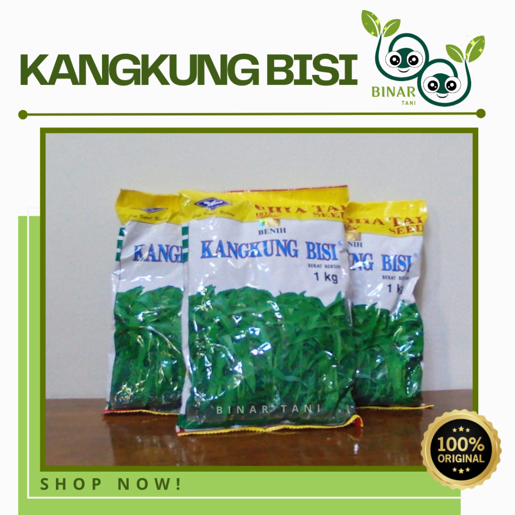 

KANGKUNG BISI Kemasan 1 kg - Benih Kangkung Cap Kapal Terbang