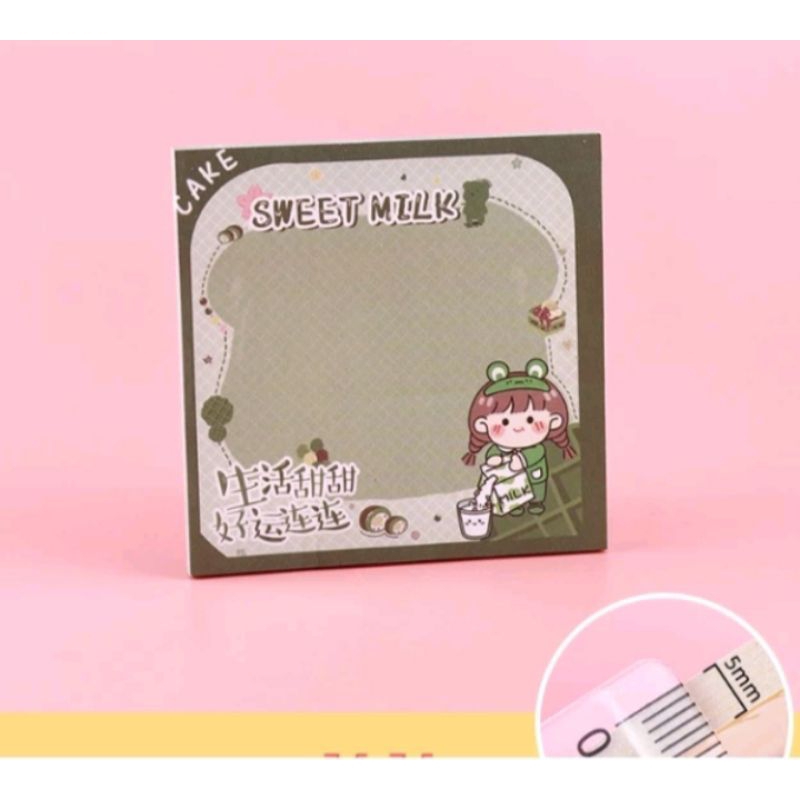 

Sticky Notes Karakter Luck Bear Purple Pacha Dog Milk Sticky Note Lucu