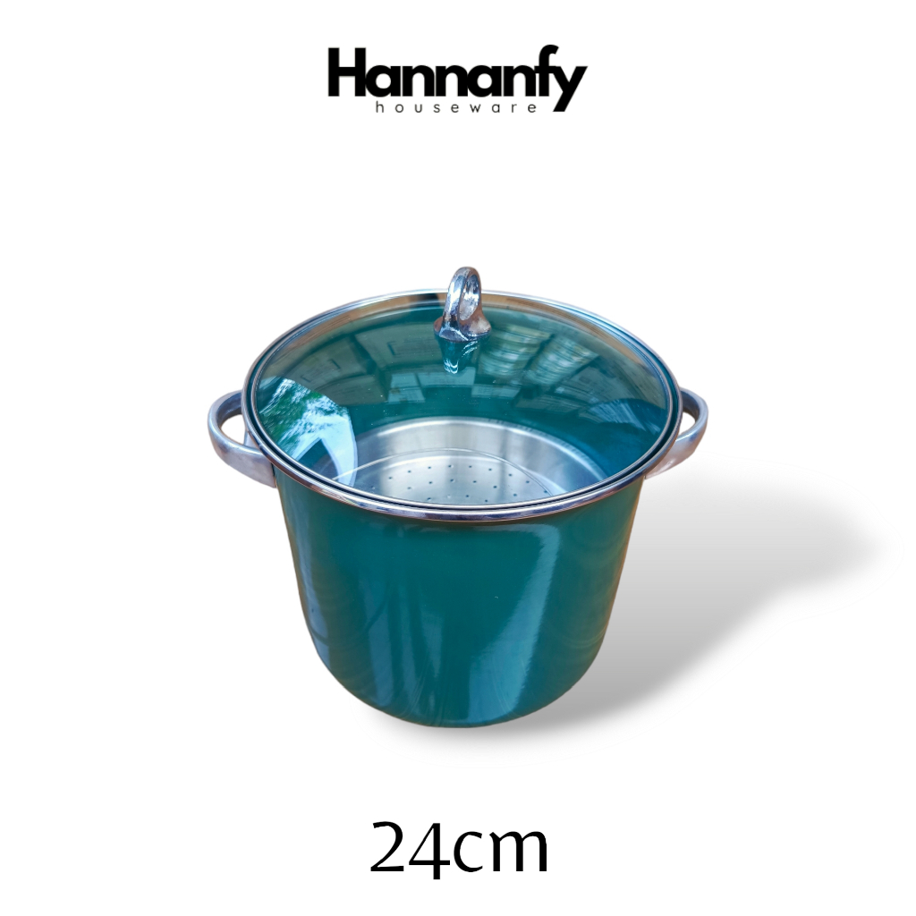 Panci Kukus / Panci Serbaguna / Langseng Enamel 24cm