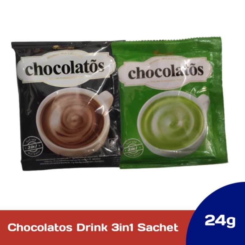 

Chocolatos Drink 3in1 Sachet Chocolate & Matcha 24g Renceng 10pcs