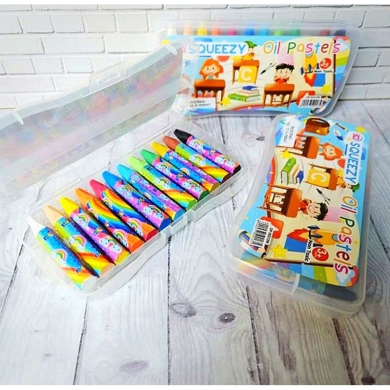 

Crayon 12 warna merah oil pastels 12 warna murah