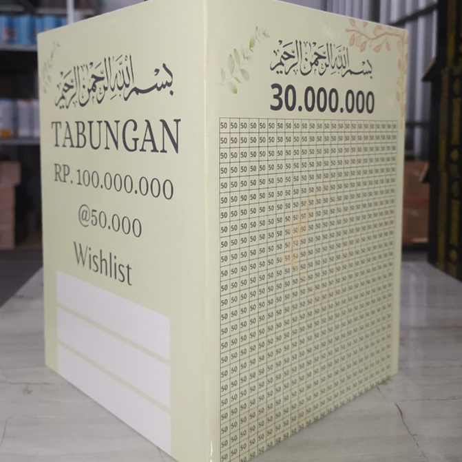 Celengan Target Jumbo Tabungan 100 Juta Kunci Gembok Termurah