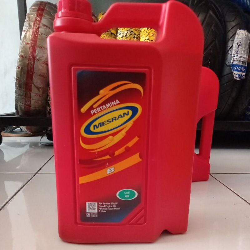 Oli mesin pertamina diesel mesran B40 galon 5Liter 100% original