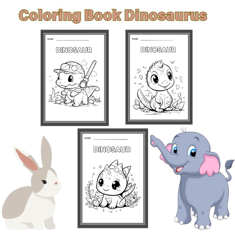 

Kertas Mewarnai Anak Tema Dinosaurus Paud/TK/SD