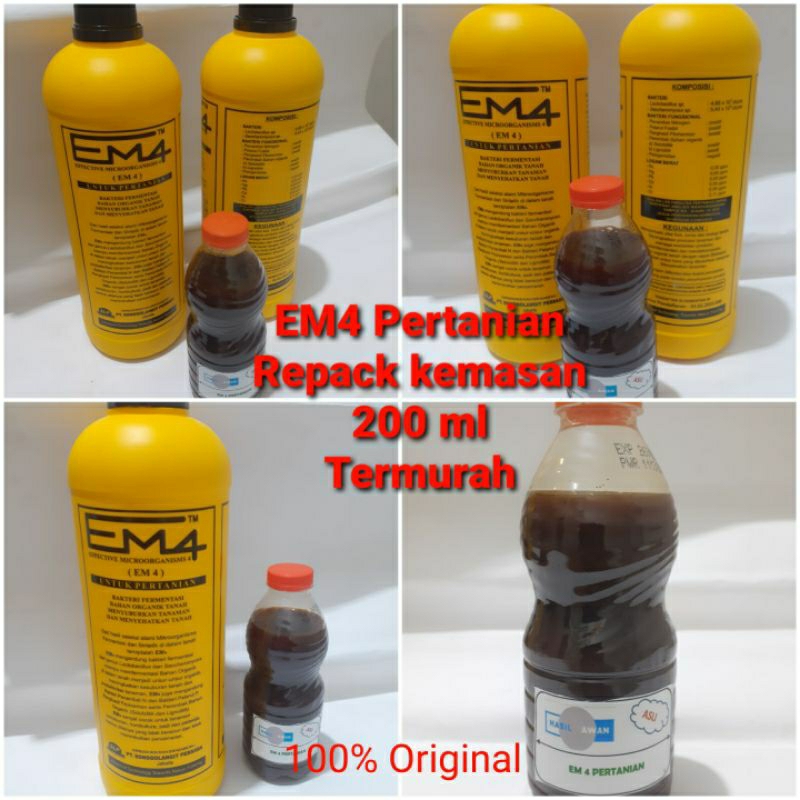 EM4 Pertanian Repack Termurah Kemasan 200ml