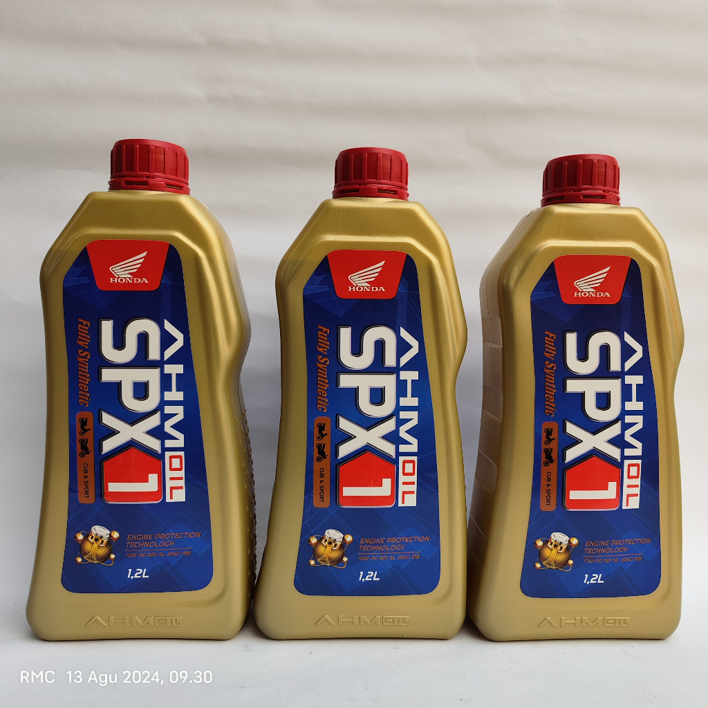 3 PCS OLI AHM OLI  SPX1 10W-30 1200 ML 1.2 L UNTUK MOTOR GIGI & SPORT