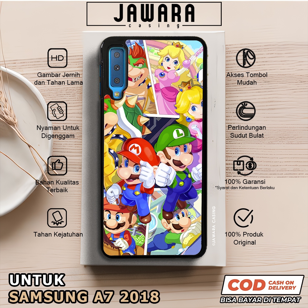 Case Samsung A7 2018 Casing Samsung A7 2018 [MRLG] Premium Case Glossy Case Hp Samsung Jawara Casing
