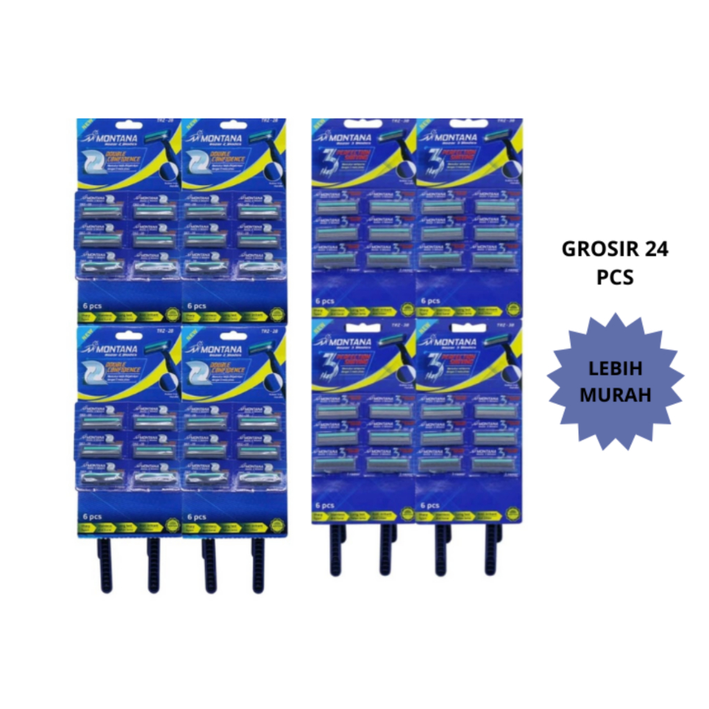 pisau cukur montana /pisau cukur 2 mata /pisau cukur 3 mata