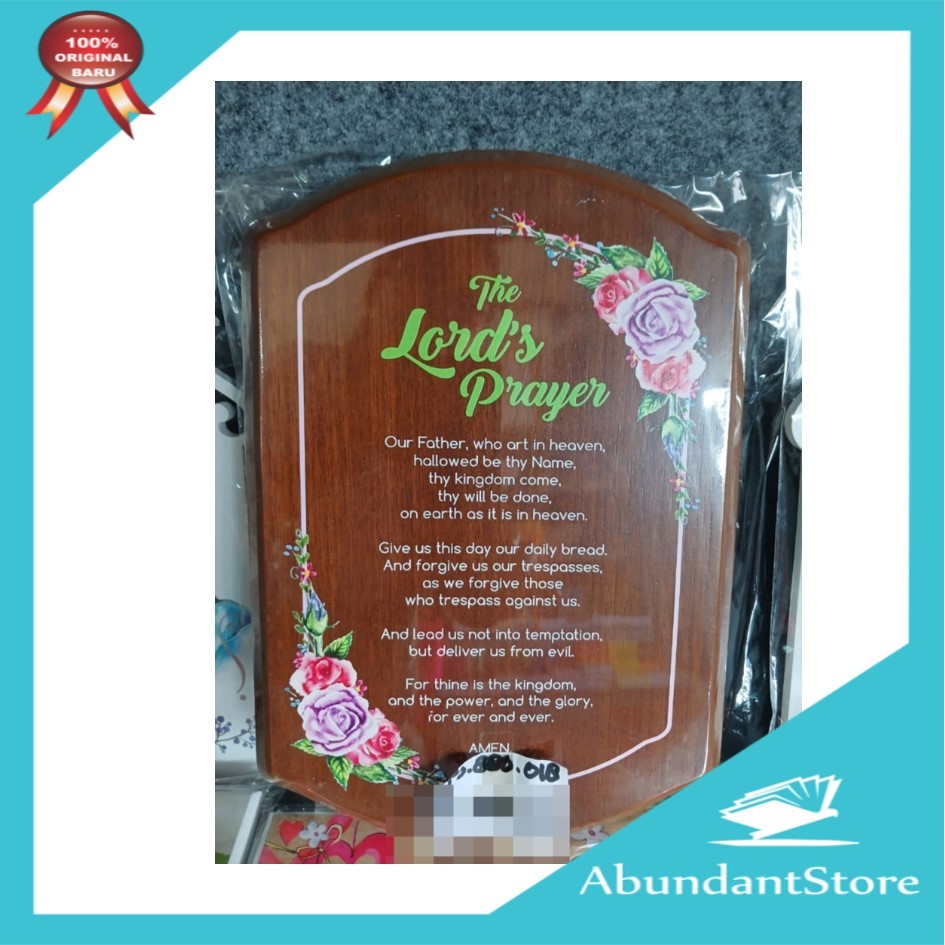 Hiasan Dinding Doa Bapa Kami Bahasa Inggris