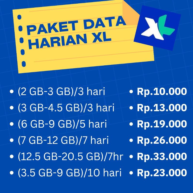 PAKET INTERNET XL HARIAN TERMURAH