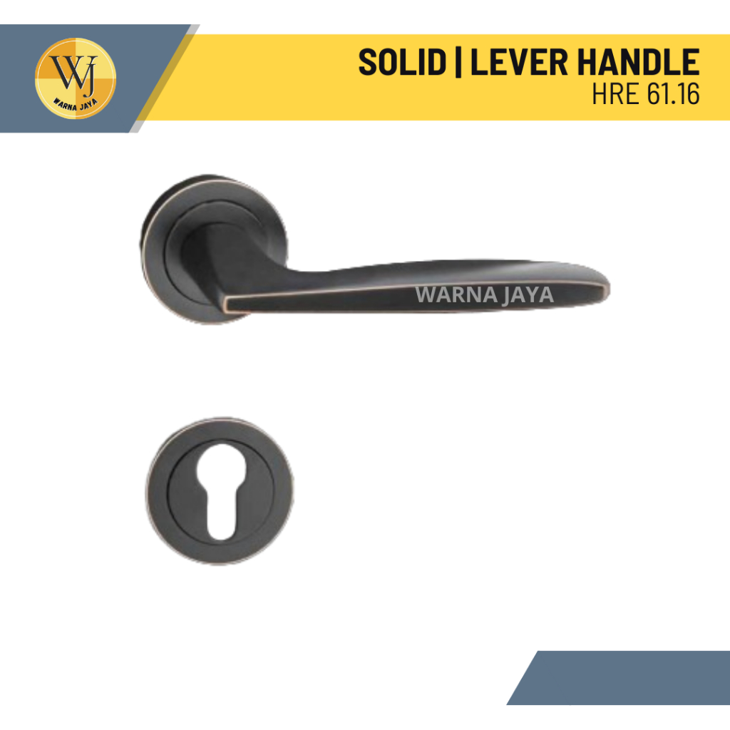 Solid Lever Handle HRE 61.16 - BL+SG