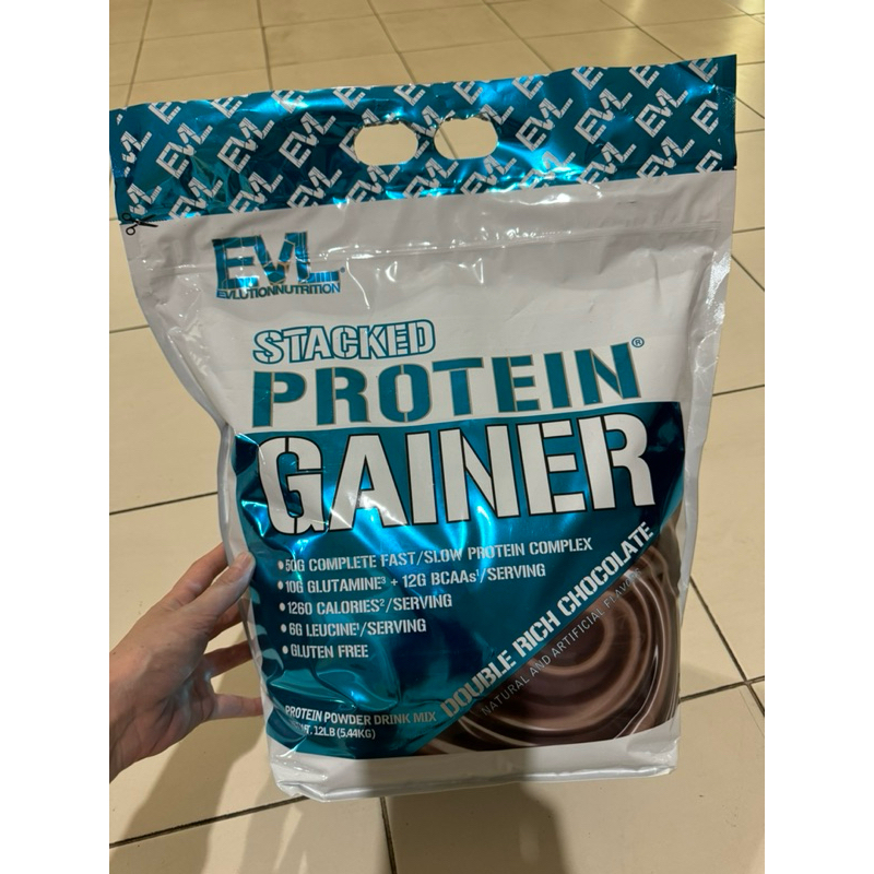 EVL STACKED PROTEIN GAINER 12lbs double rich choco