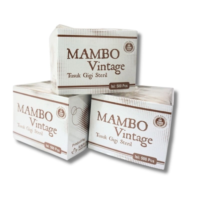 Tusuk Gigi Steril Bungkus Kertas Mambo Vintage, Toothpick, Tusuk Buah isi 500pcs