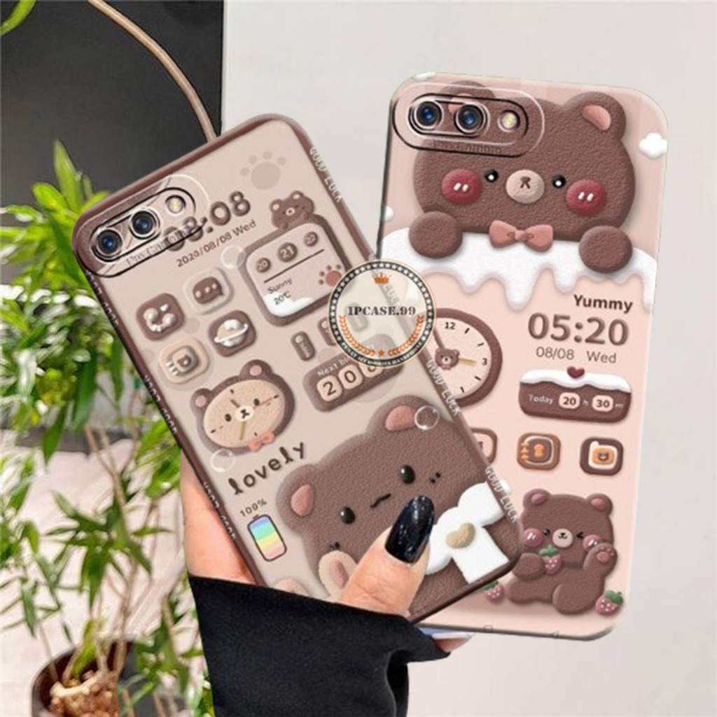 #003 CASE OPPO A3S/ REALME C1/ OPPO F1S/ OPPO A59 Motif Beruang Chocolate - Case One piece - Case Lu