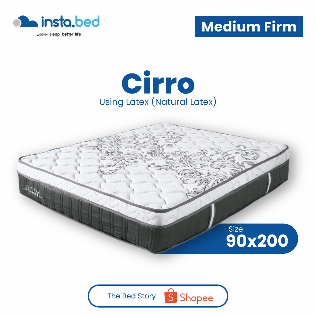 INSTABED Cirro Kasur Vacuum Tebal 32 cm D26 | 90x200 | Rebounded Latex Matress Spring Bed in box fre