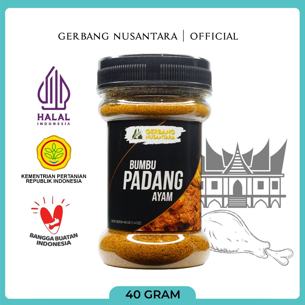 

Gerbang Nusantara - Padang Ayam Instan Bubuk Bumbu Masak Dapur Rempah 40gr
