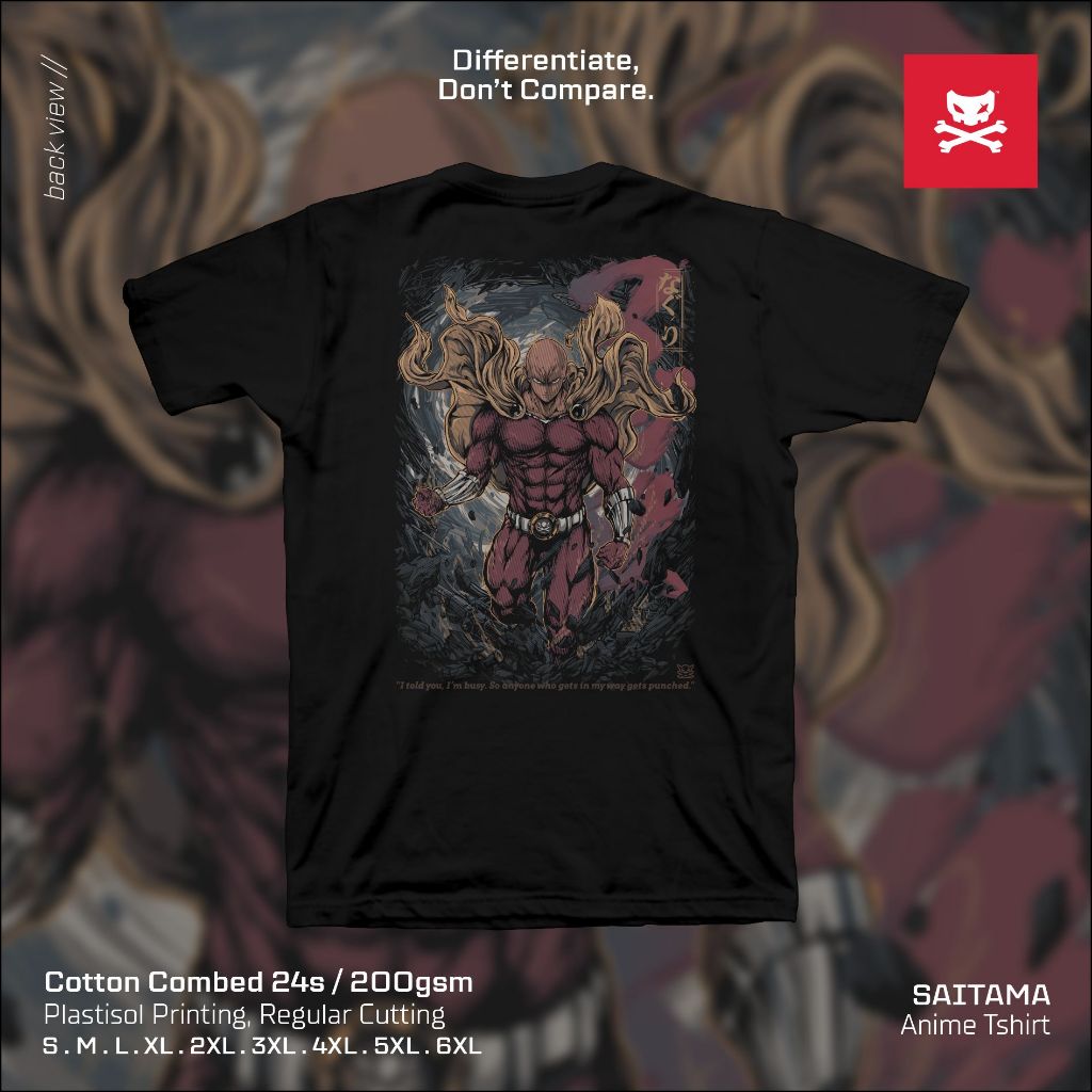 Orifake - T-SHIRT ANIME SAITAMA 200gsm