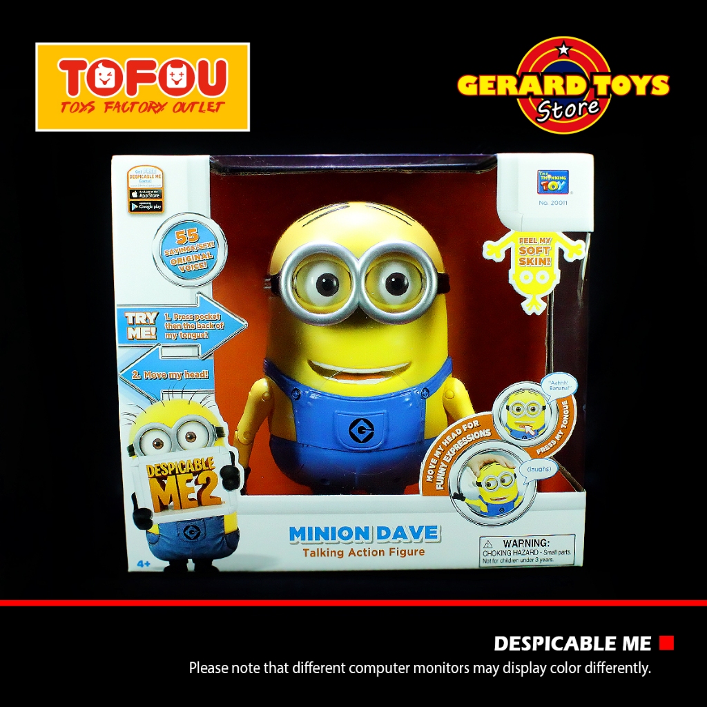 Action Figure Despicable Me Minion Dave Think Way KEREN