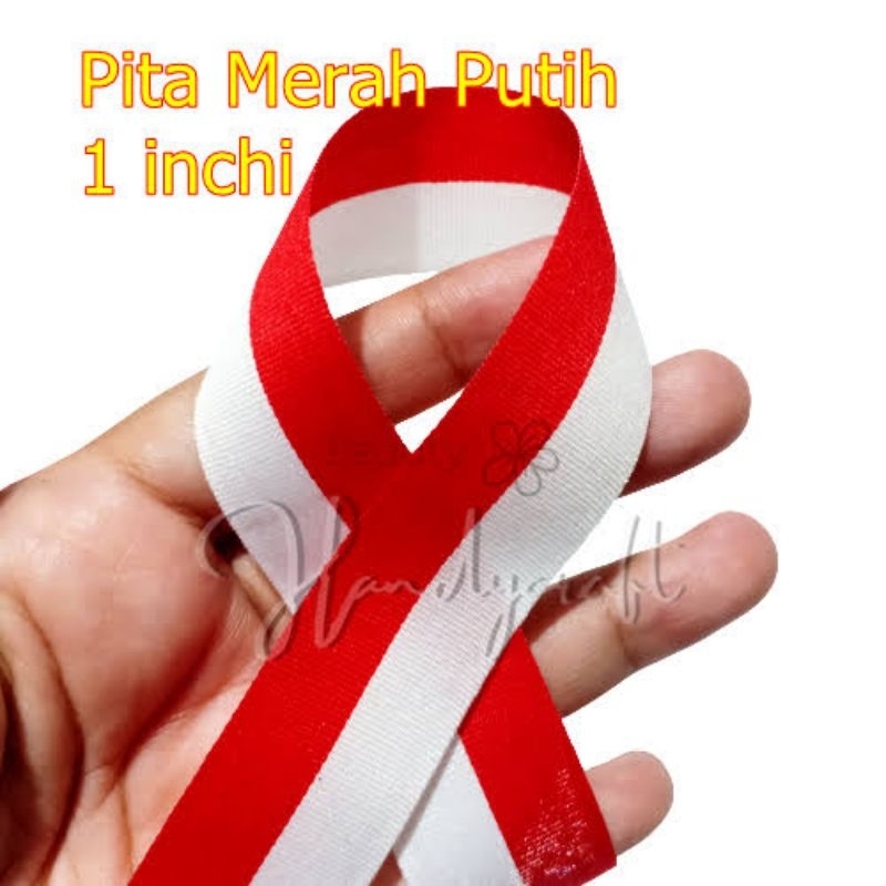 

Pita Merah Putih harga per 1 METER lebar 1inci (2.5 cm)