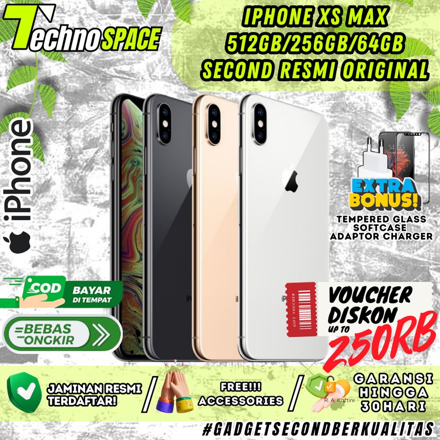 Apple iPhone XS MAX 512GB 256GB 64GB Second Original Resmi