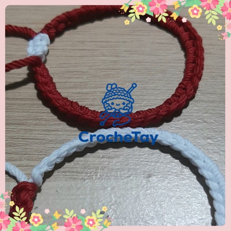 Gelang Rajut Macrame Couple Bracelet Tali Rantai