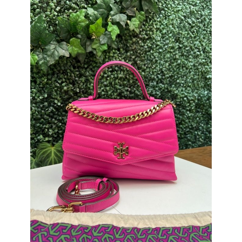 Preloved kira chevron top handle crazy pink