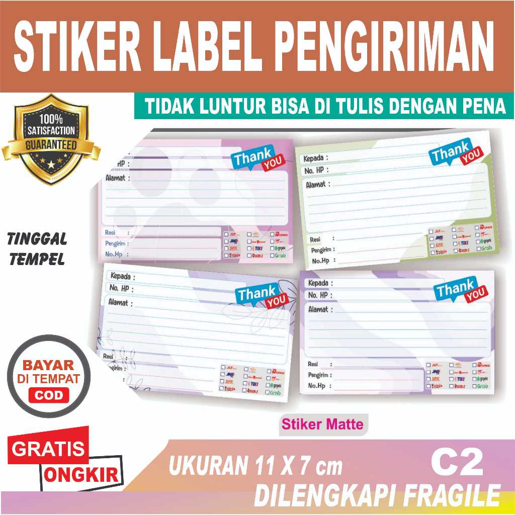 

(50pcs) C2 STIKER PENGIRIMAN / STIKER LABEL PENGIRIMAN OLSHOP / STIKER LABEL / STIKER PENGIRIMAN