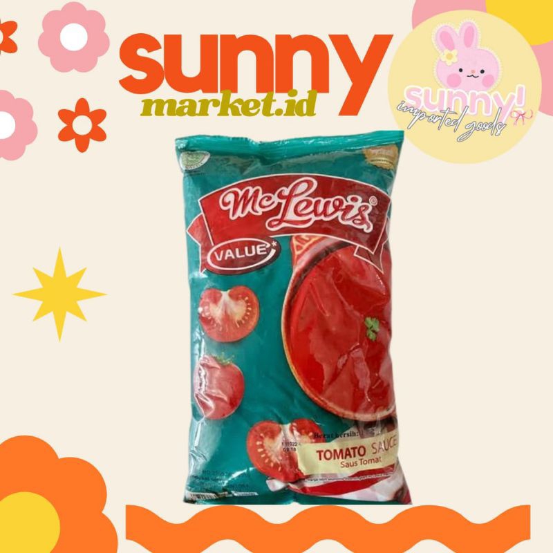 

SUNNYMARKET - MCLEWIS MC LEWIS TOMATO SAUCE KETCHUP SAUS SAOS TOMAT 1KG 1 KG