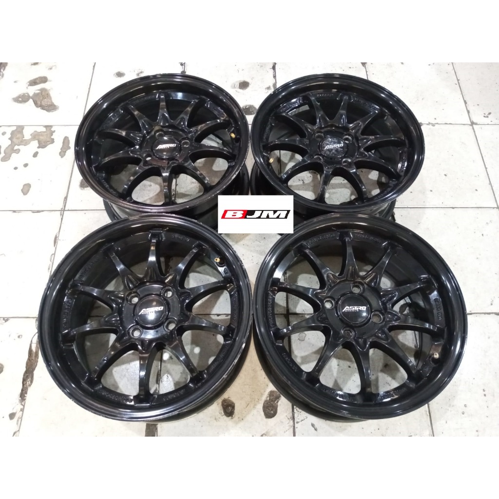VELG MOBIL BEKAS ASTRO RING15 LEBAR 7 PCD 4X100 ET 35 VELG UNTUK MOBIL JAZZ YARIS MOBILIO FREED AGYA