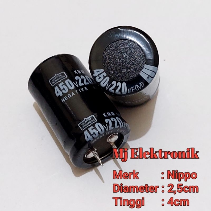 Elco 220uf 450V Elko Nippon 220uf 450V Berkualitas For Audio