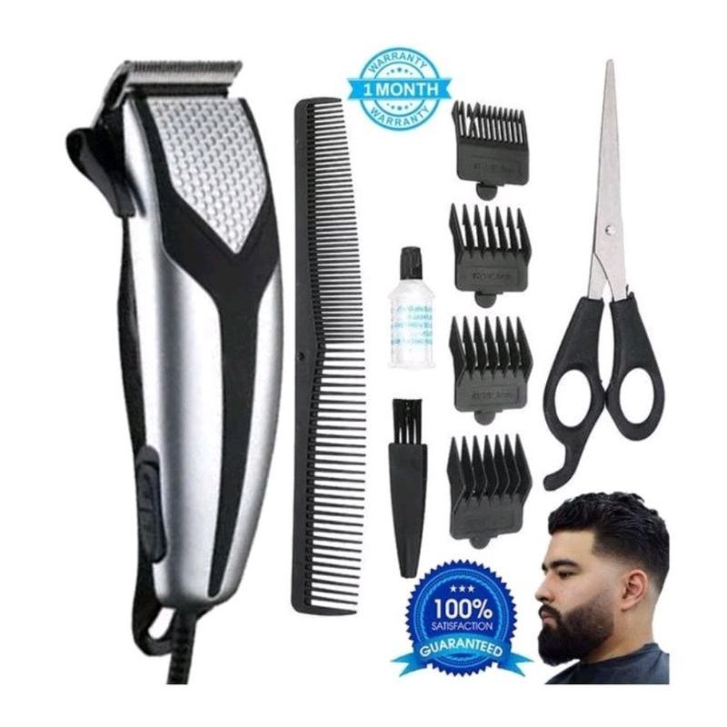 Alat Cukur Rambut Listrik Kemei KM-4640 Paket Alat Cukur,  Gunting & Sisir