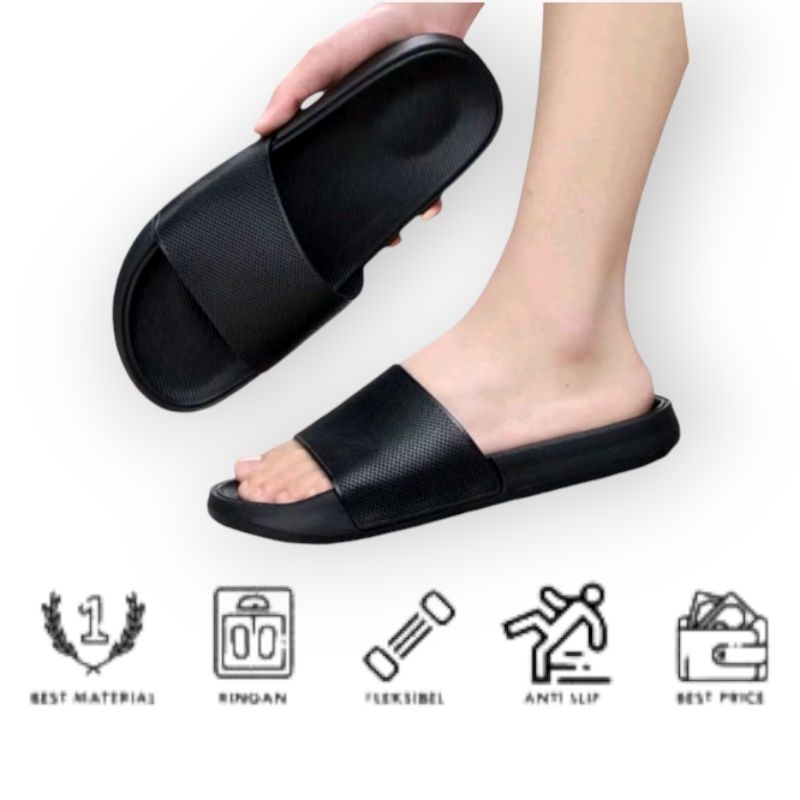 Sandal  Slide Pria Wanita Sandal Selop Polos Upper Sandal Selop Antii Slip.