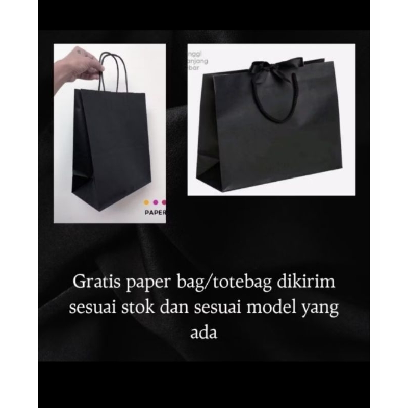 

PAPAER BAG HITAM/TOP BAG HITAM POLOS COCOK BUAT KADO JLANG TAHUN TAS ULANG TAHUN