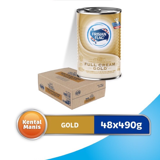 

Frisian Flag Susu Kental Manis Gold Kaleng carton 490gr - 48 Pcs