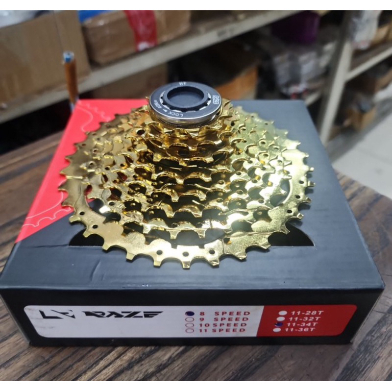 T. SPROCKET CASSETE 8 SPEED 11 36 RAZE GOLD