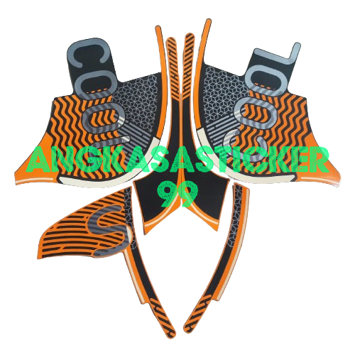 sticker striping motor honda scoopy fashion 2022 hitam