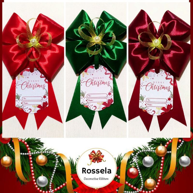 

Pita natal siap pakai pita hampers tempel pita hangtag merry christmas pita kado natal