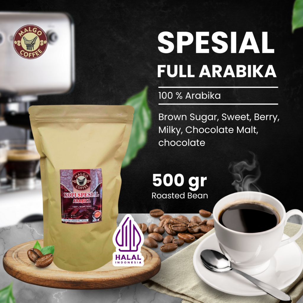 

KOPI ARABICA SPECIAL ROASTED BEAN BIJI KOPI 500 GRAM